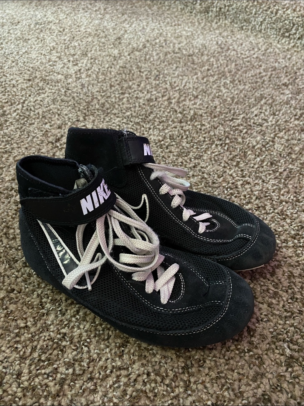 Nike Black High-Top Training Sneakers with White Accents